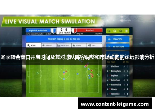 冬季转会窗口开启时间及其对球队阵容调整和市场动向的深远影响分析 冬季转会窗口开启时间及其对球队阵容调整和市场动向的深远影响分析