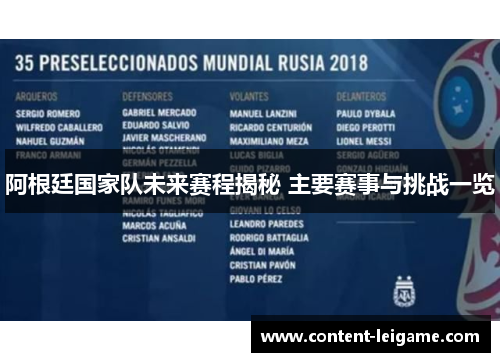 阿根廷国家队未来赛程揭秘 主要赛事与挑战一览